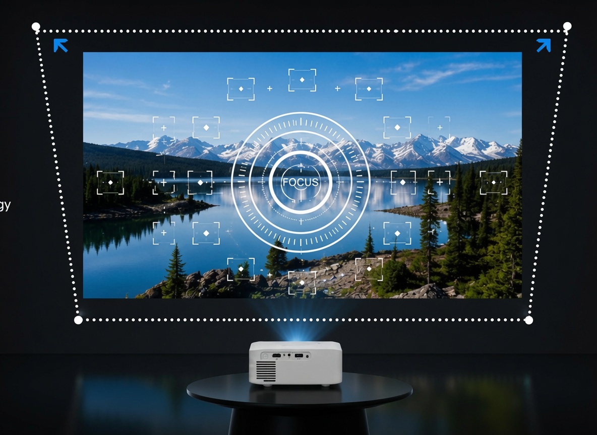 Home theater setup with BOSS projector