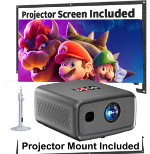 projector with free projector screen and free projector mount