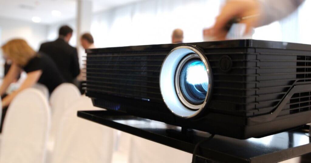 Where does projector sound come from?